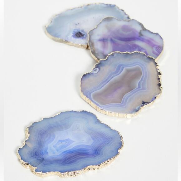 Shiraleah Other - NWT Shiraleah Set of 4 Agate Coasters